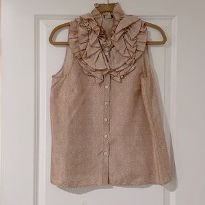 100% silk sleeveless J Crew top size 6